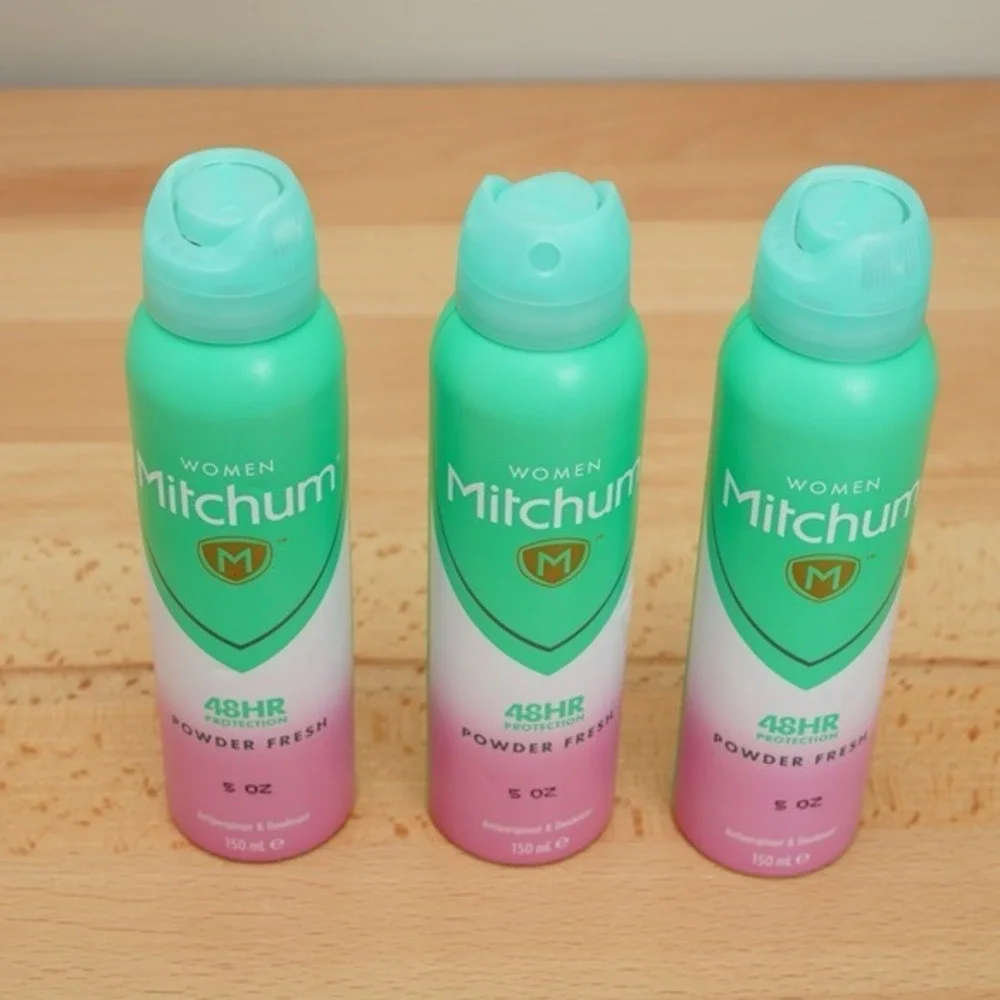 Mitchum Deodorant Women Spray Powder Fresh Antiperspirant 150ml 3 Pack Free Ship